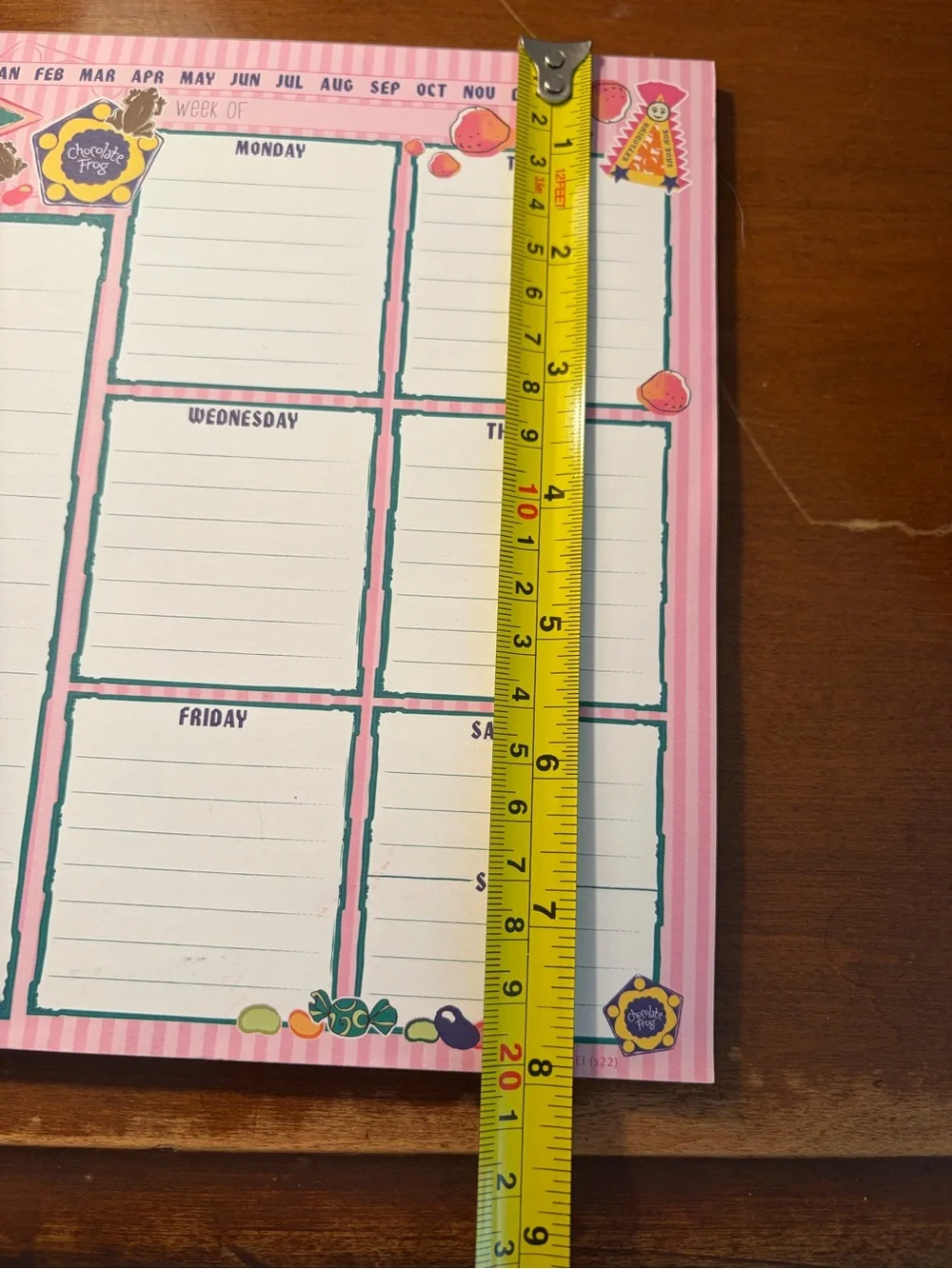 Harry Potter Honeydukes Themed Weekly Planner Notepad - Pink Candy Design